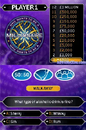 Who Wants to Be a Millionaire (USA) screen shot game playing